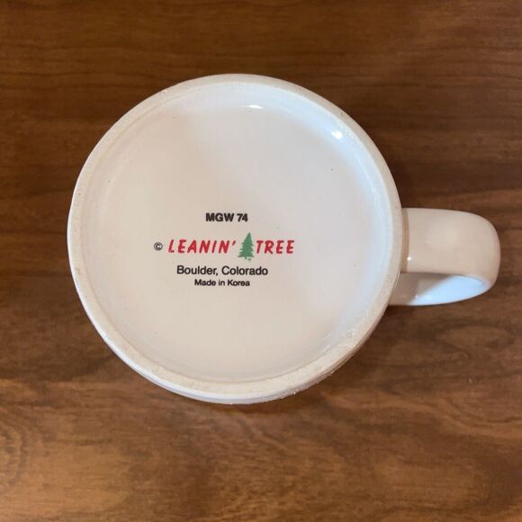 Vintage 1992 Leanin Tree Collectible Funny Coffee Mug Cup 1HR Coffee Breaks 4in - Picture 5 of 16